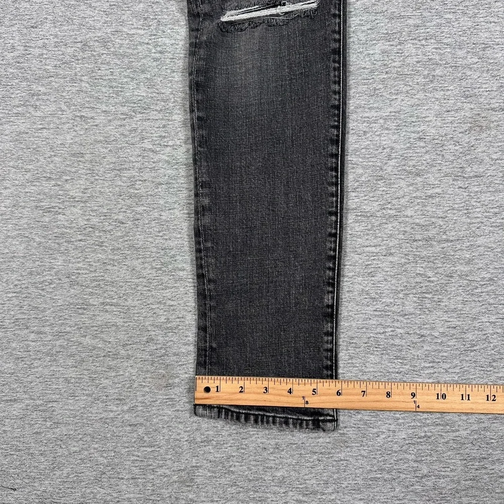 Diesel Jeans Mens 32x32 Black Denim Slim D-Strukt Stretch Distressed Grunge - Picture 6 of 11